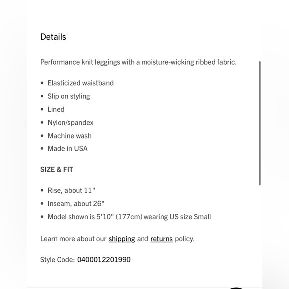 NWT l Year Of Ours Black Ribbed 54 Athletic Leggings XS - Picture 11 of 11